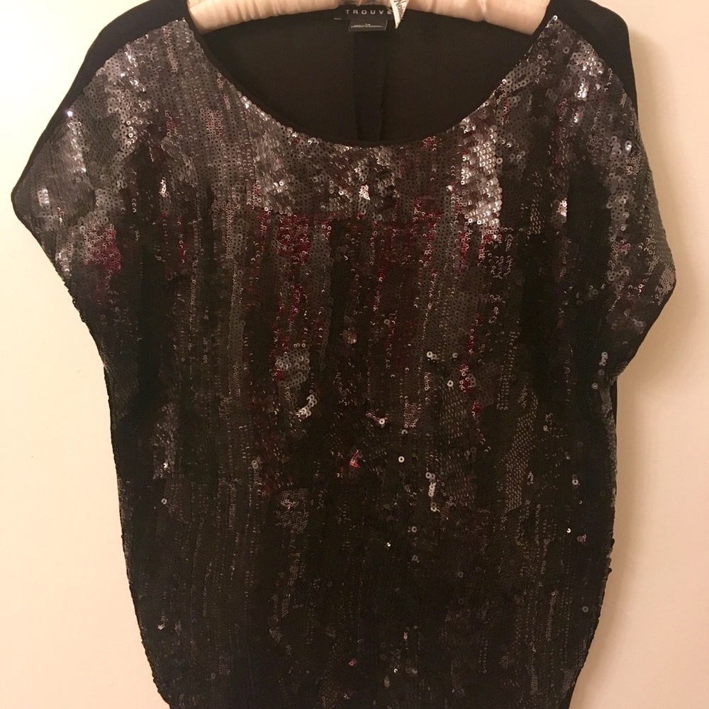 Trouve XS sequin Top